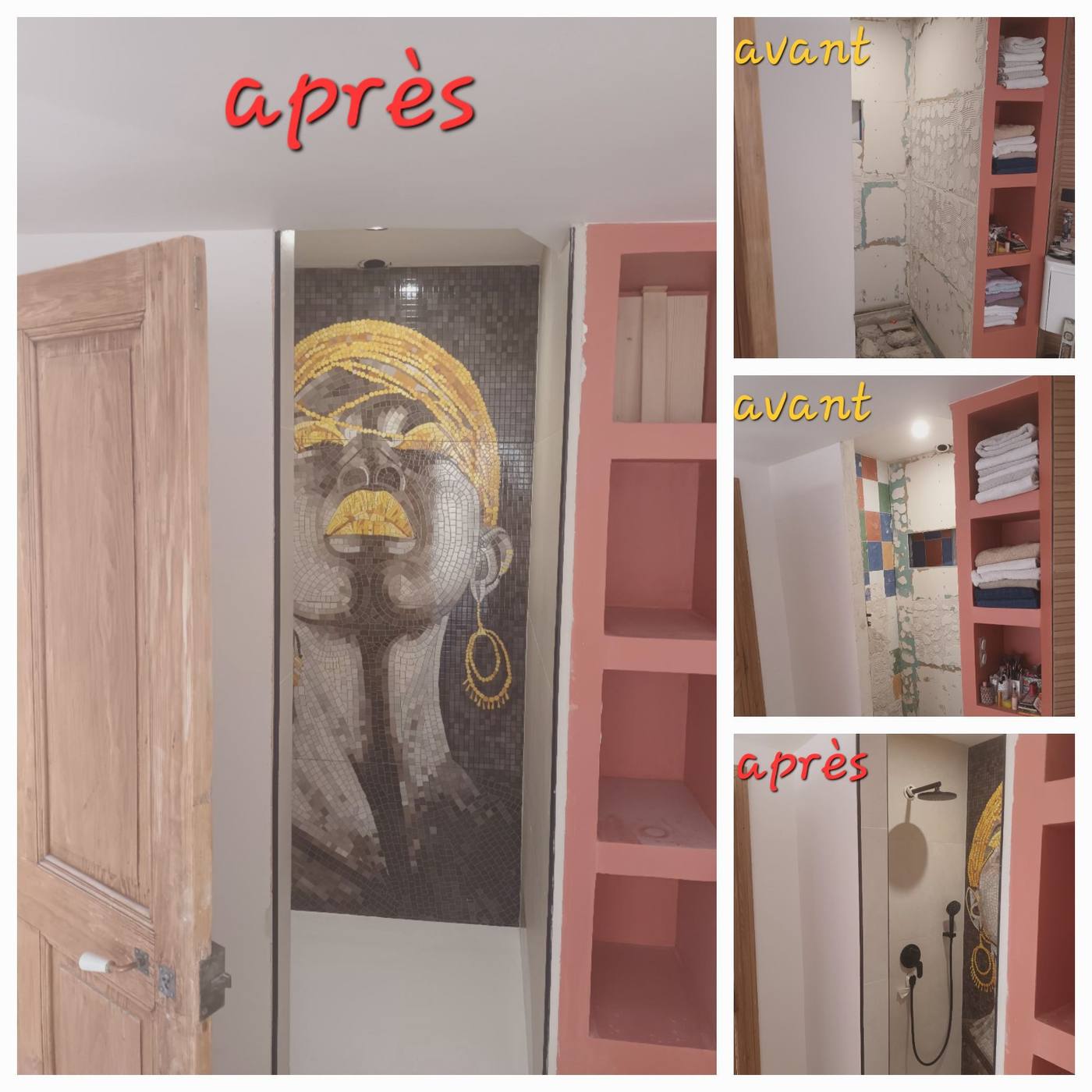 Salle de bains transformée — avant et après les travaux